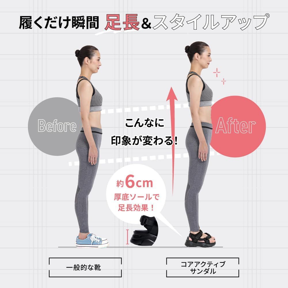  BEAXIS コアアクティブサンダル ビーアクシス スポーツタイプ サンダル ダイエット スタイルアップ ボディライン X Large スポーツサンダル サンダル