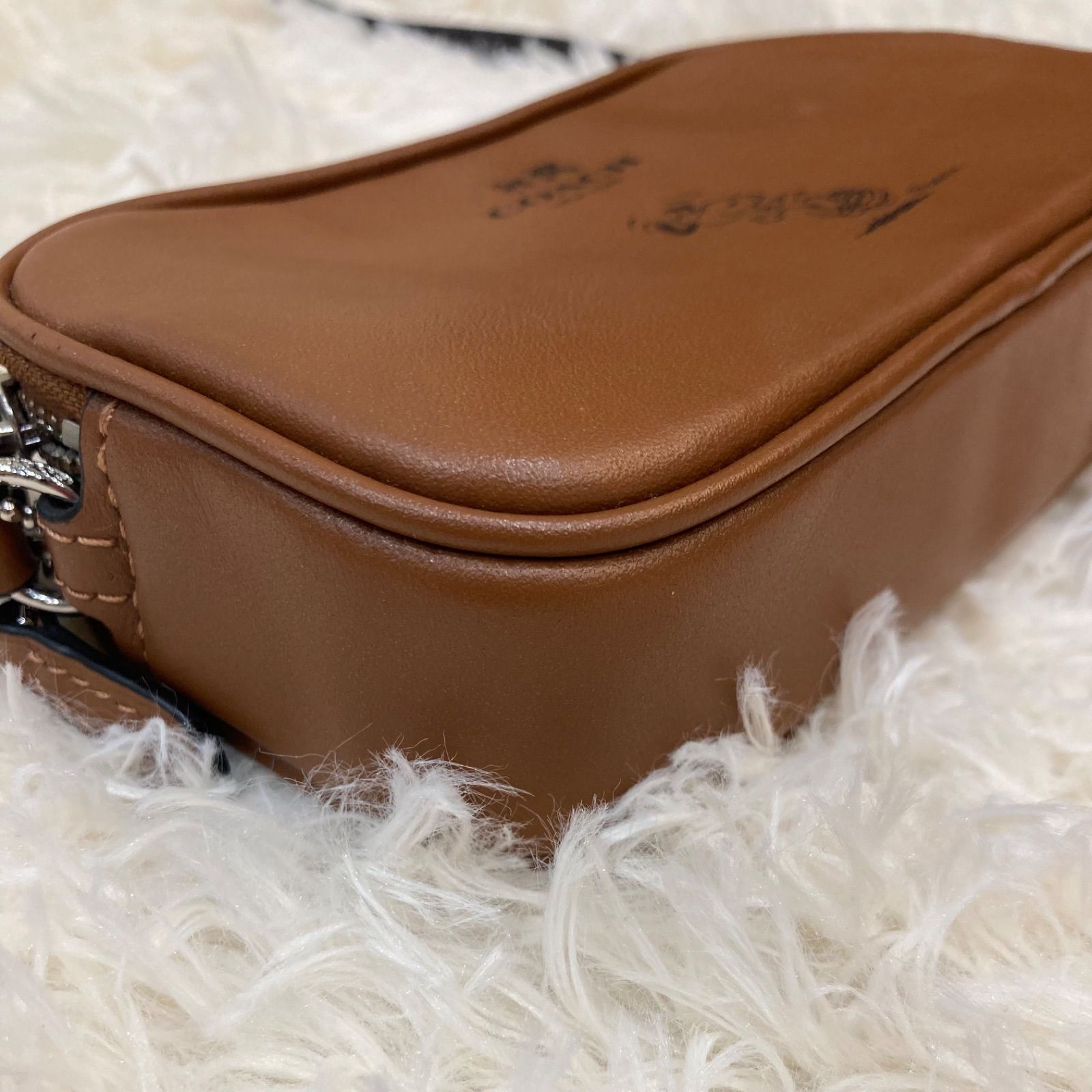 コーチ COACH ショルダーバッグ スヌーピー コラボ ダブルファスナー 茶色 ブラウン - メルカリ