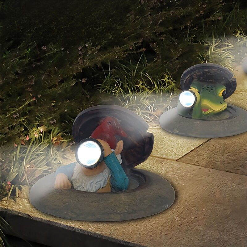 インテリア雑貨 ガーデニング ガーデン用オーナメント オブジェ ソーラーライト ガーデンライト 庭園灯 エルフ 小人 妖精 カエル 蛙 LED 置物 防水 ランタン 自動点灯 おしゃれ かわいい 癒し プレゼント 庭 玄関 ベランダ バルコニー アウトドア