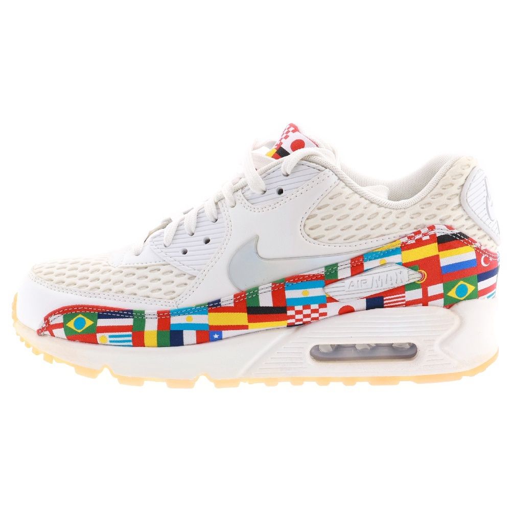 NIKE (ナイキ) AIR MAX 90 NIC QS エアマックス インターナショナル フラッグ コレクション 国旗柄 ローカットスニーカー ホワイト US8/26cm A05119-100