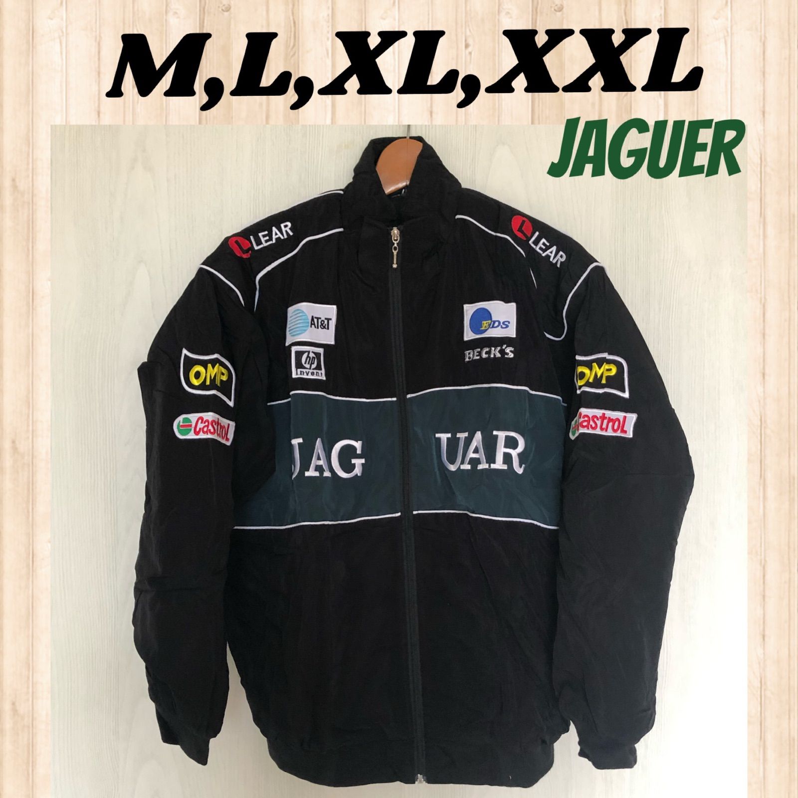 新品 刺繍 ジャガー jaguar レーシングジャケット M L XL XXL 