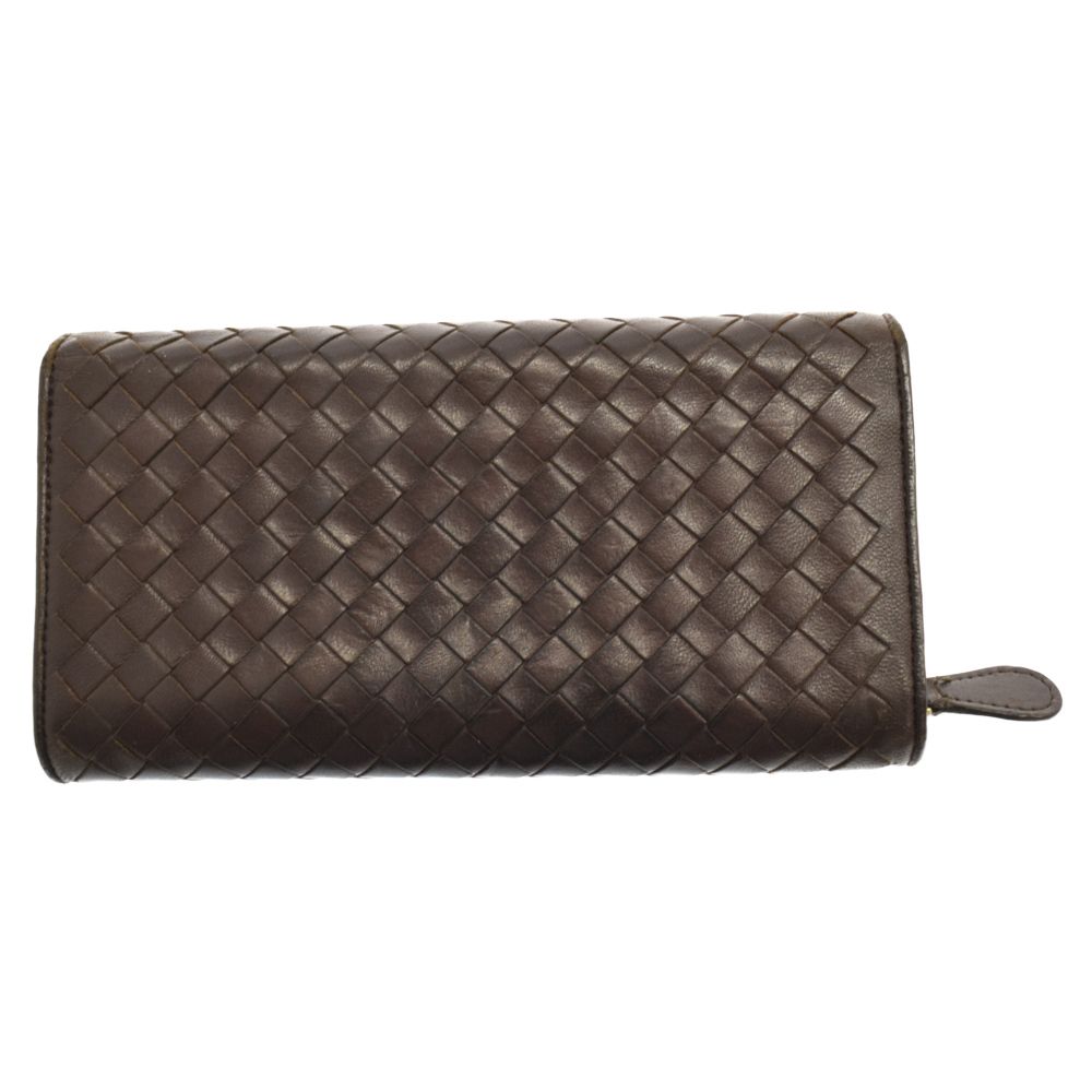 BOTTEGA VENETA ボッテガヴェネタ Intrecciato Long Wallet イントレチャートフラップロングウォレット 2つ折り長財布 ブラウン