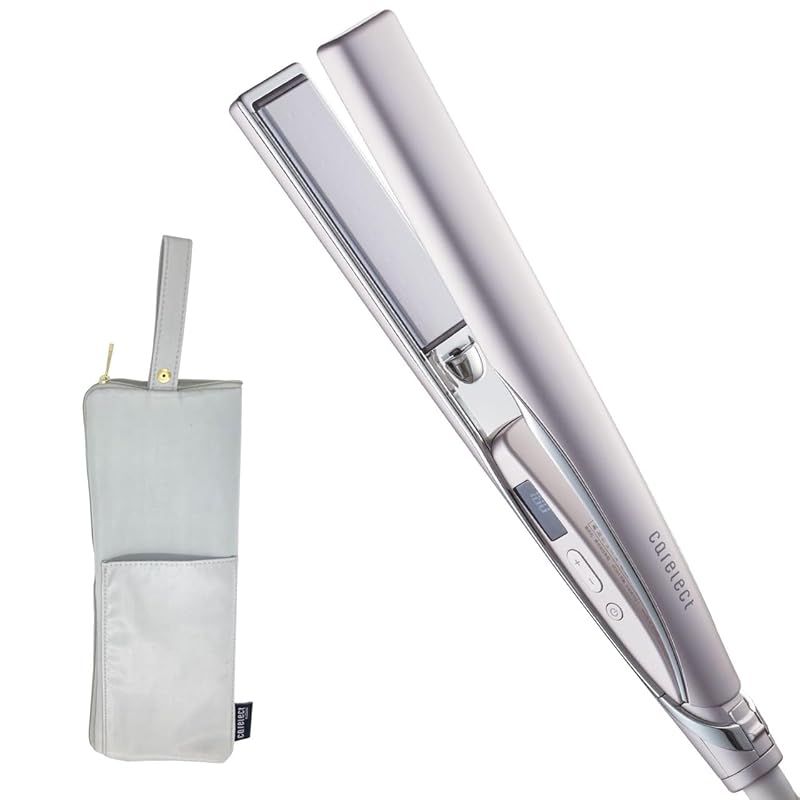 【美品】　carelect プリュスオー スムースケアアイロン　ローズミスト carelect ストレートアイロン ケアレクト スムースケアアイロン 25mm