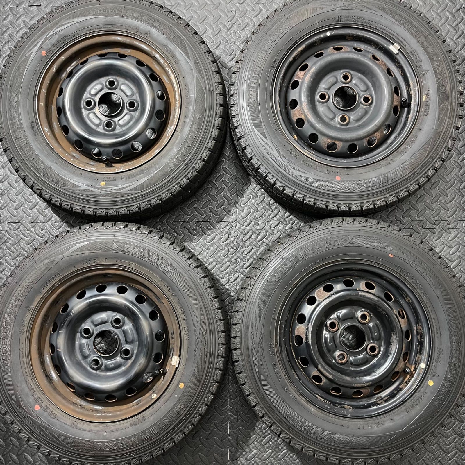 21年 145R12 6PR LT ダンロップ ウインターマックスSV01 ダイハツ ハイゼット スタッドレスタイヤ