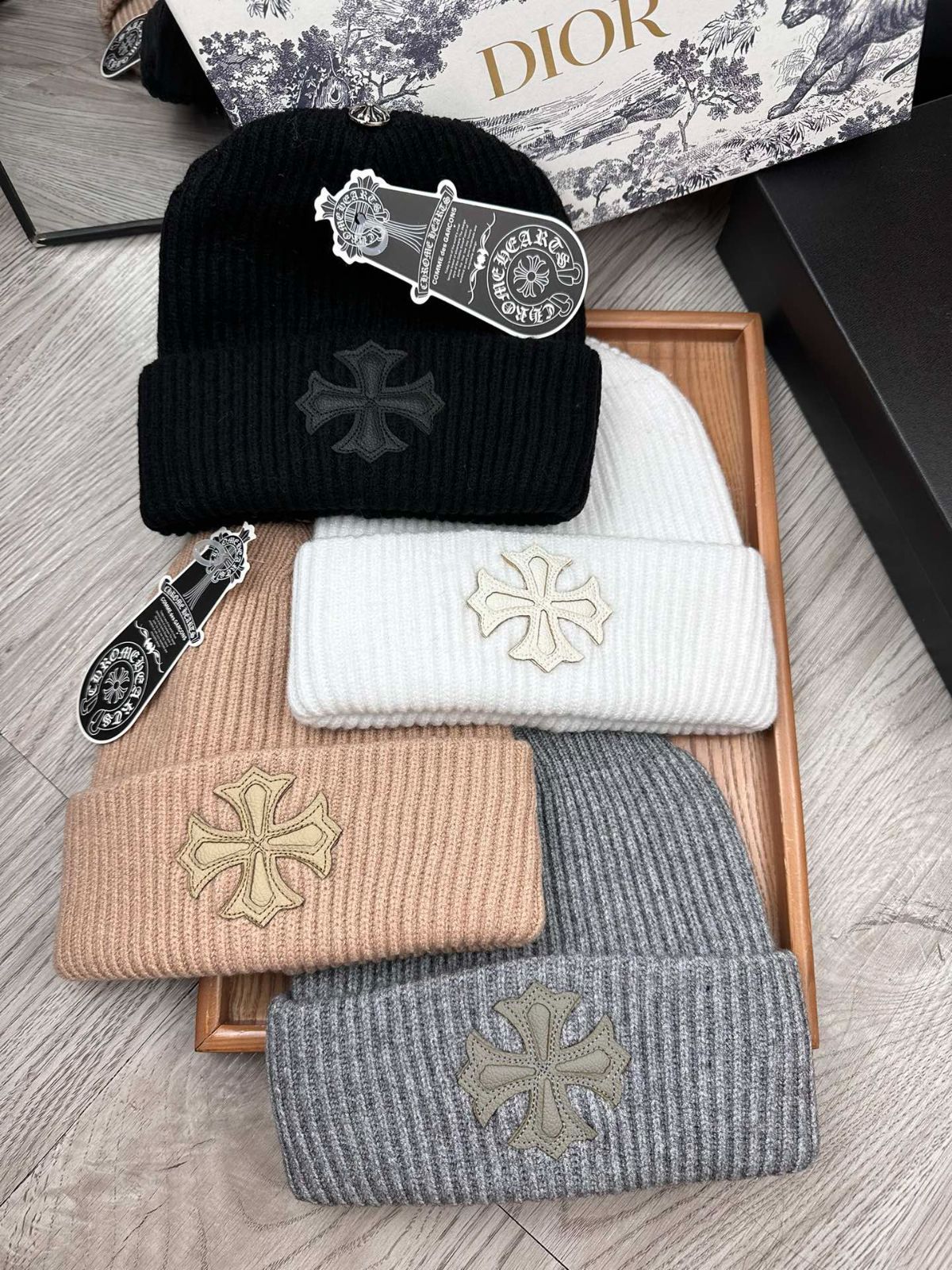 美品 Chrome HEARTS クロムハーツ ニット帽 ニットキャップ