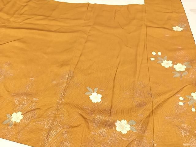 【華やか】⭐️金彩振袖⭐️縮緬⭐️雪輪重ね文様⭐️ 平和屋着物□豪華振袖 束ね熨斗花文 暈し染め 金彩 正絹 逸品