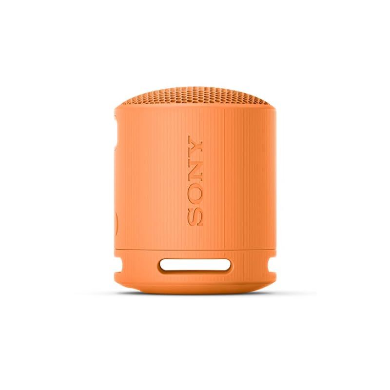 ソニー SONY ワイヤレススピーカー SRS-XB100 クリアな と重低音再生|防水 防塵対応 IP67|ロングバッテリー内蔵 約16時間|ハンズフリー通話対応|ステレオペア機能搭載|USB Type-C充電 オレンジ SRS-XB100 DC 0