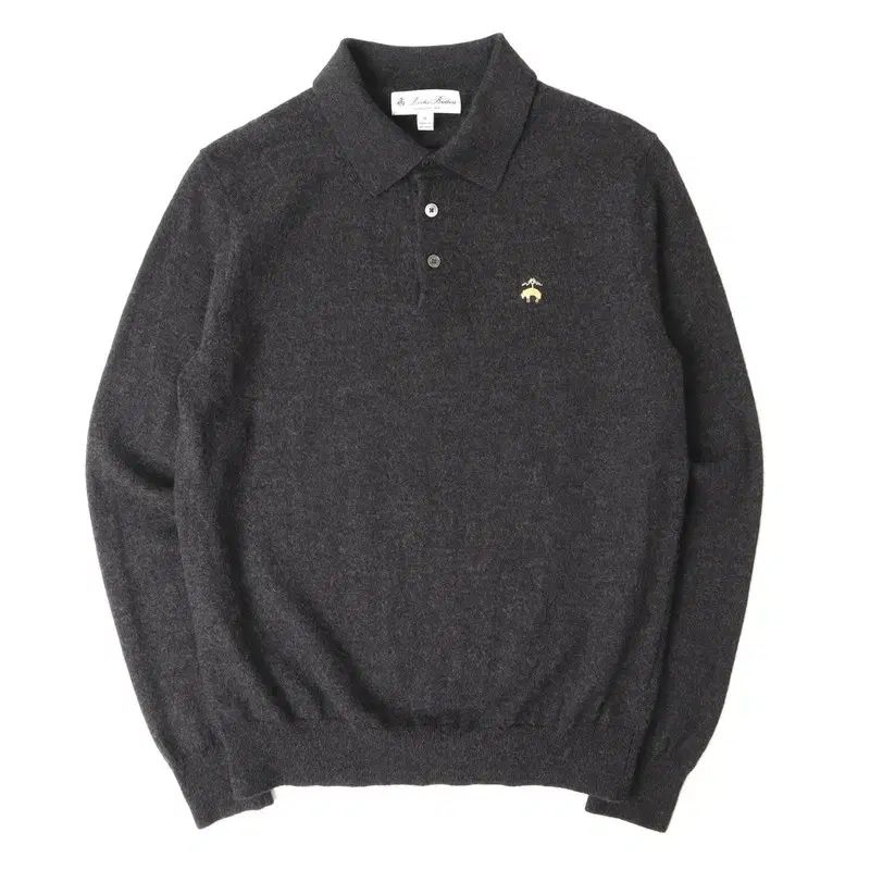 Brooks Brothers ブルックス ブラザーズ グレー ウール ボタンアップ カラー ニット セーター