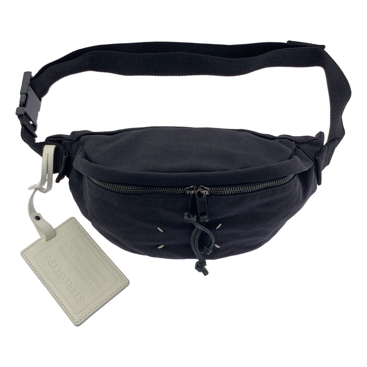 【美品】  Maison Margiela / メゾンマルジェラ | 2020SS | STEREOTYPE CROSSBODY POUCH / ステレオタイプ クロスボディポーチ ウエストバッグ | UNI | ブラック | メンズ 美品】 Maison Margiela / メゾンマルジェラ | 2020SS | STEREOTYPE
