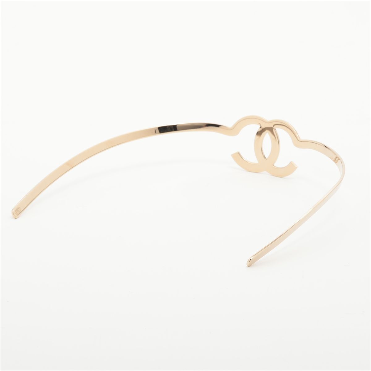 CHANEL シャネル　ヘアバンド　カチューシャ　ココマーク　A21S　ゴールド CHANEL シャネル ヘアバンド カチューシャ ココマーク A21S