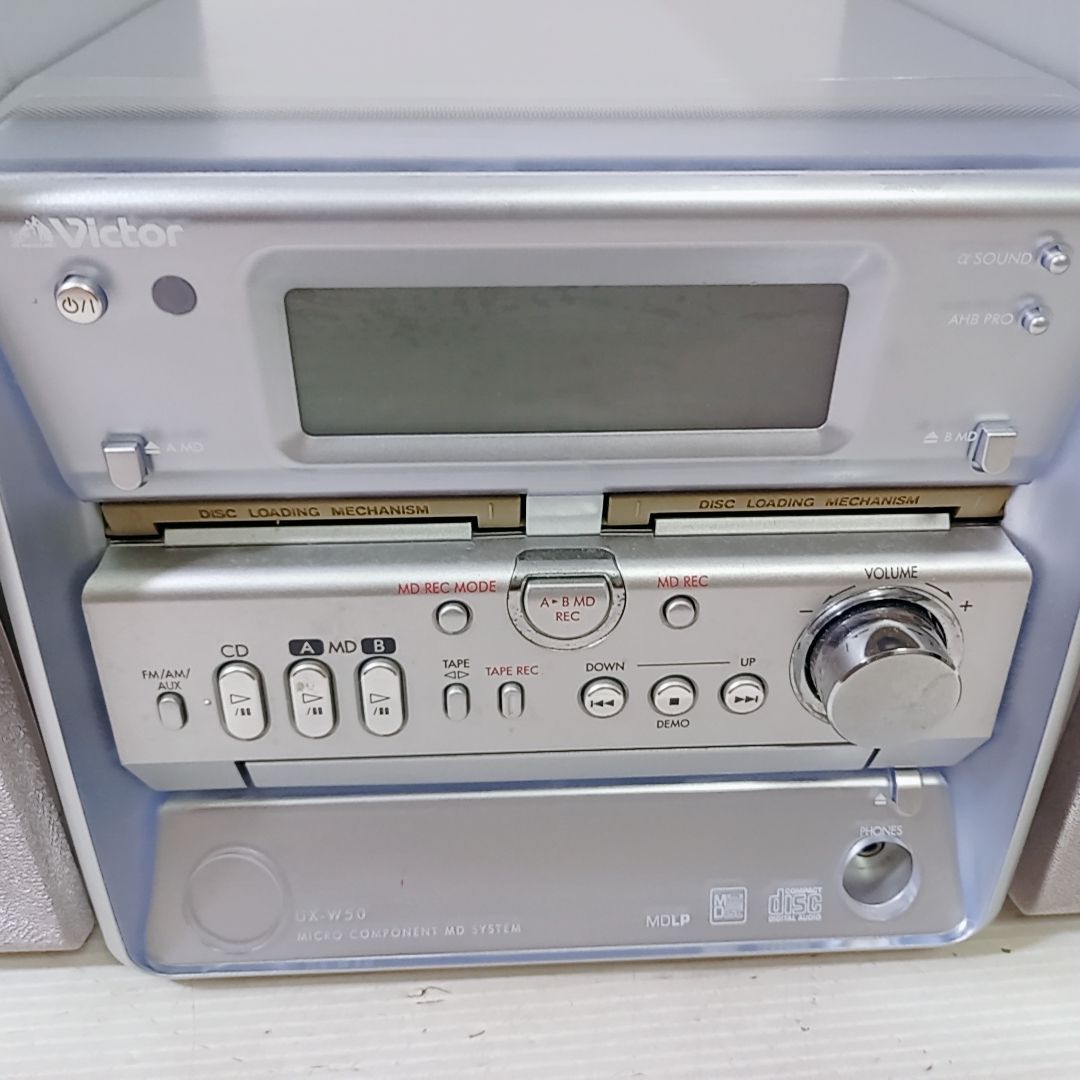 Victor・JVC UX-W50-S　カセット再生可能 Amazon.co.jp: Victor ビクター JVC UX-W50-S シルバー マイクロ