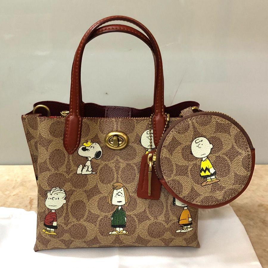 COACH コーチ ウィロウトート18 スヌーピー バッグ CBF74 - メルカリ