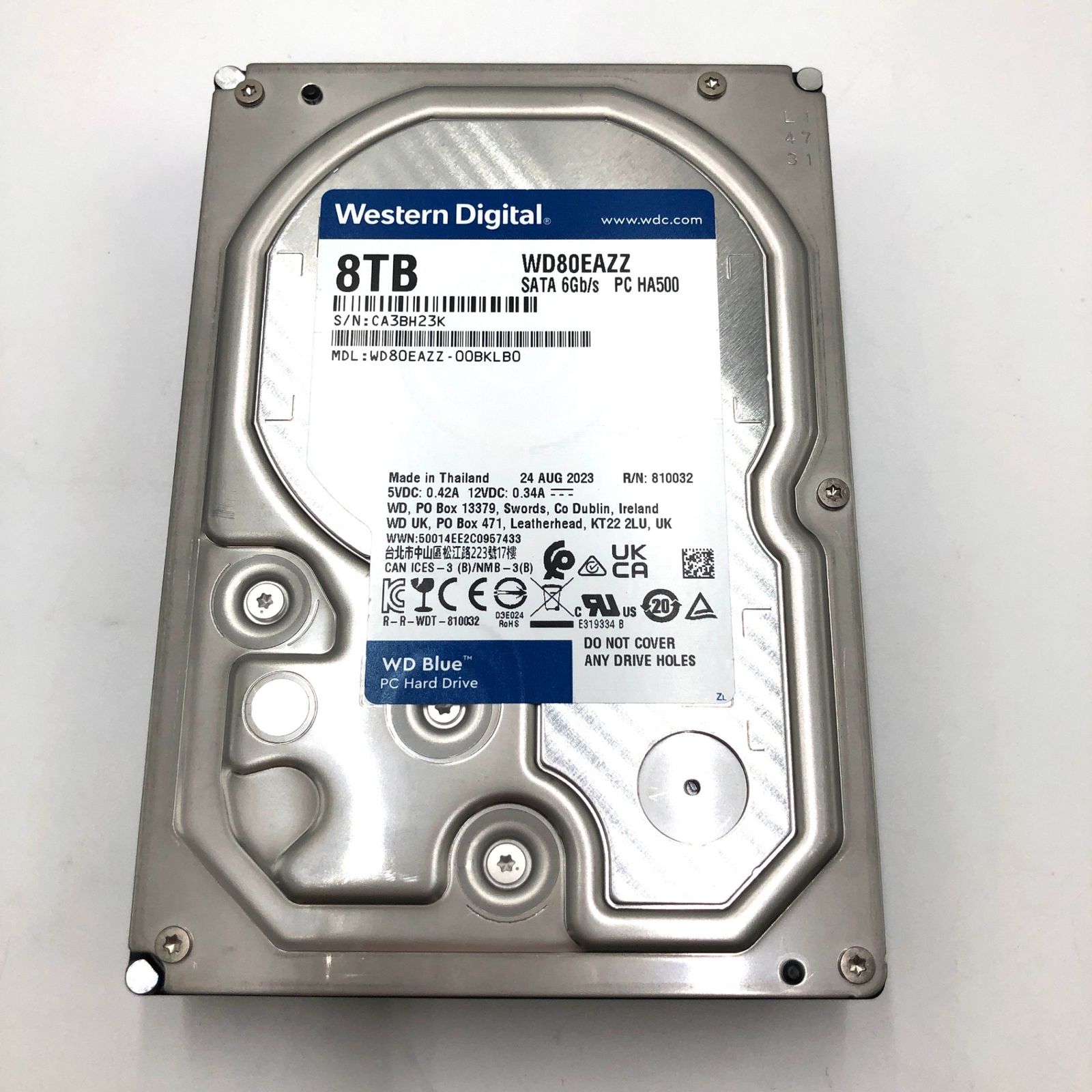 Western Digital 8TB WD ブルー PC ハードドライブ HDD - 5640 RPM SATA 6 Gb/s 128 MB キャッシュ  3.5インチ - WD80EAZZ - メルカリ