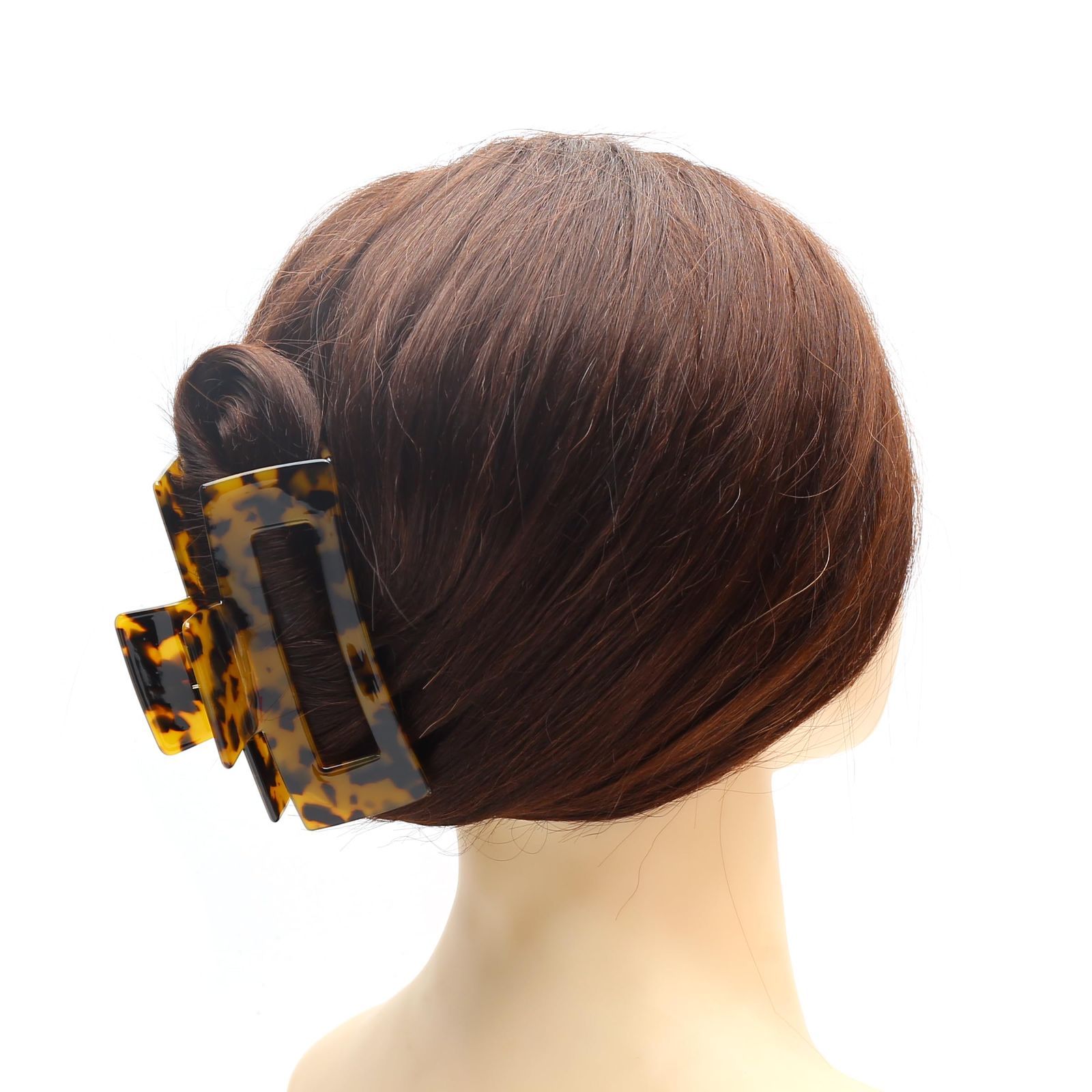  髪止め クリップ しっかりとまる べっ甲 バンスクリップ ヘアクリップ 大人 大きめ ヘア 韓国 QinGoo レディース 1本 10 5 cm 7 cmDark Tortoise クリップ クリップ 輪ゴム