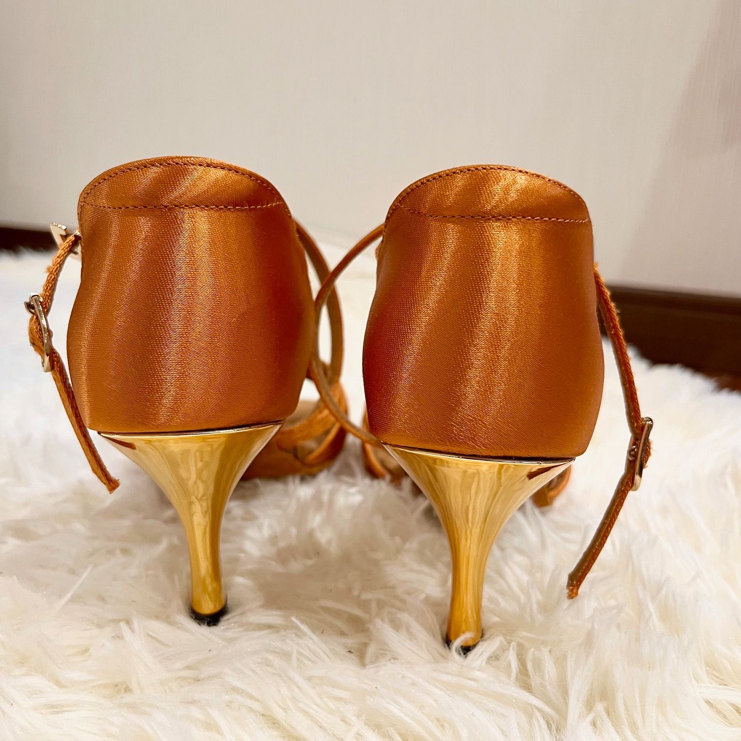 社交ダンス 女性 ダンスシューズ ラテン サルサ サテン 23.0ｃｍ げ不可 LLC-HASEGAWATOSO_COM