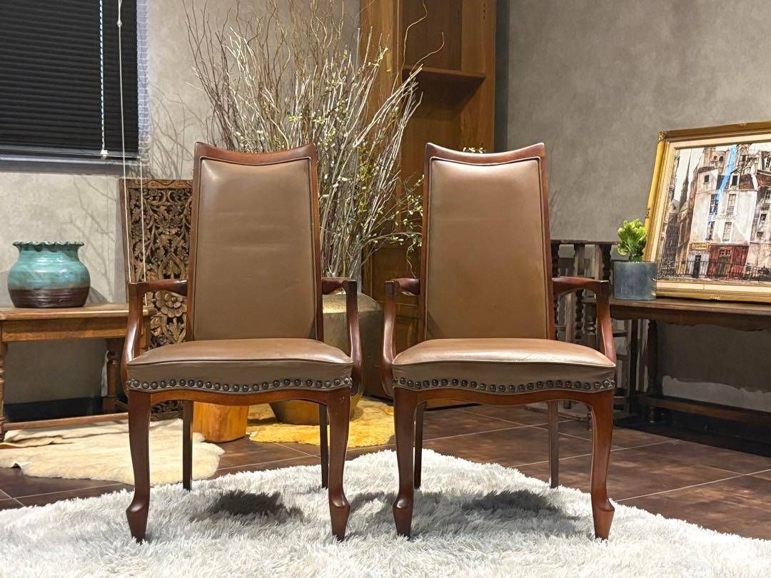 マルニ maruni アームチェア ビンテージ 鋲打 リベット ハイバック SK