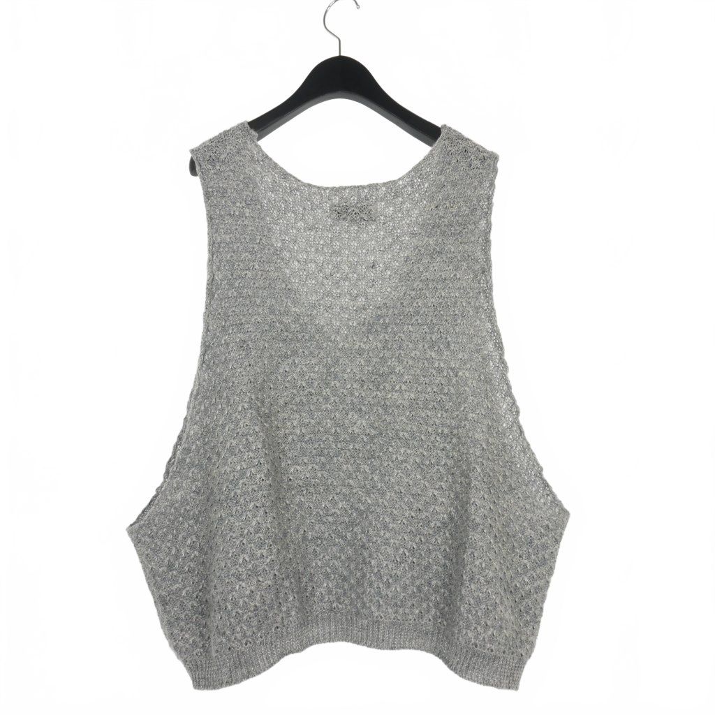 アマチ amachi. 23SS Loose Neck Paesina Vest ニット ベスト コットン