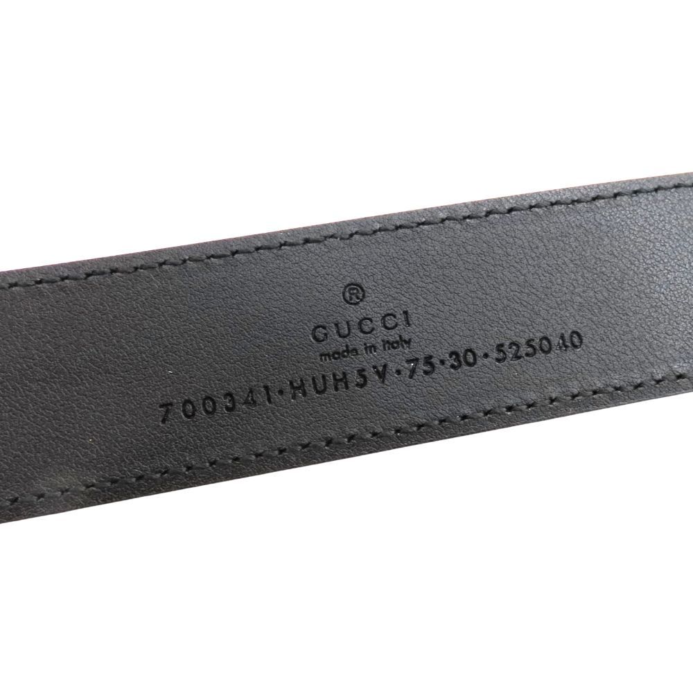 美品‼️ グッチ マーモント　GG インターロッキング　ベルト　ロゴ　レザー 美品】GUCCI マーモント GG インターロッキング ベルト ロゴ