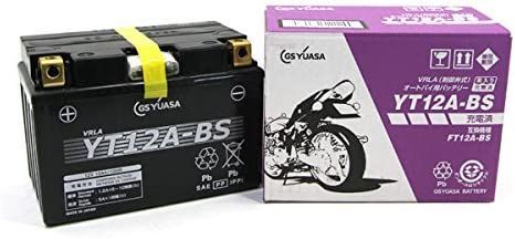 ジャパン GSユアサ バッテリー【YT12A-BS】（GY-C）12V 液注入充電済み（VRLA 制御弁式）MFメンテナンスフリー