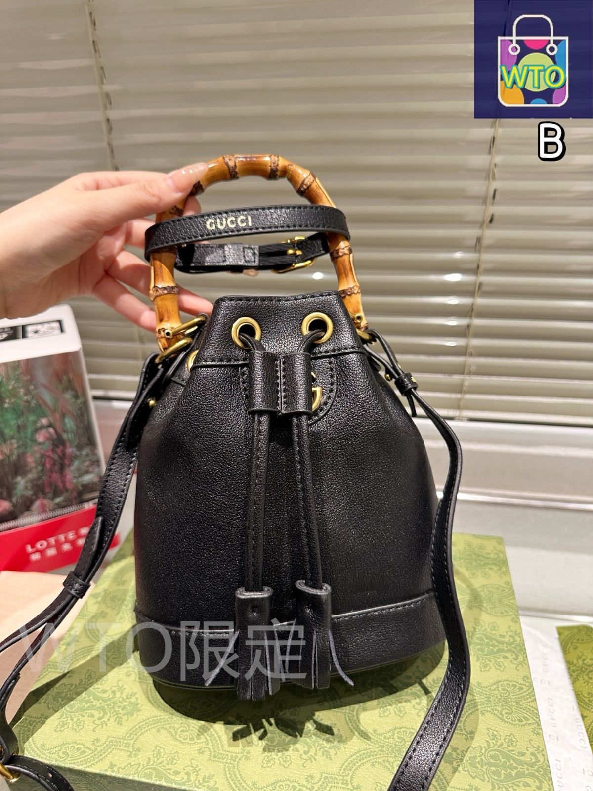 今日 Gucci Bamboo Bucket Bag グッチ バンブー バケット バッグ-WTO輸入1