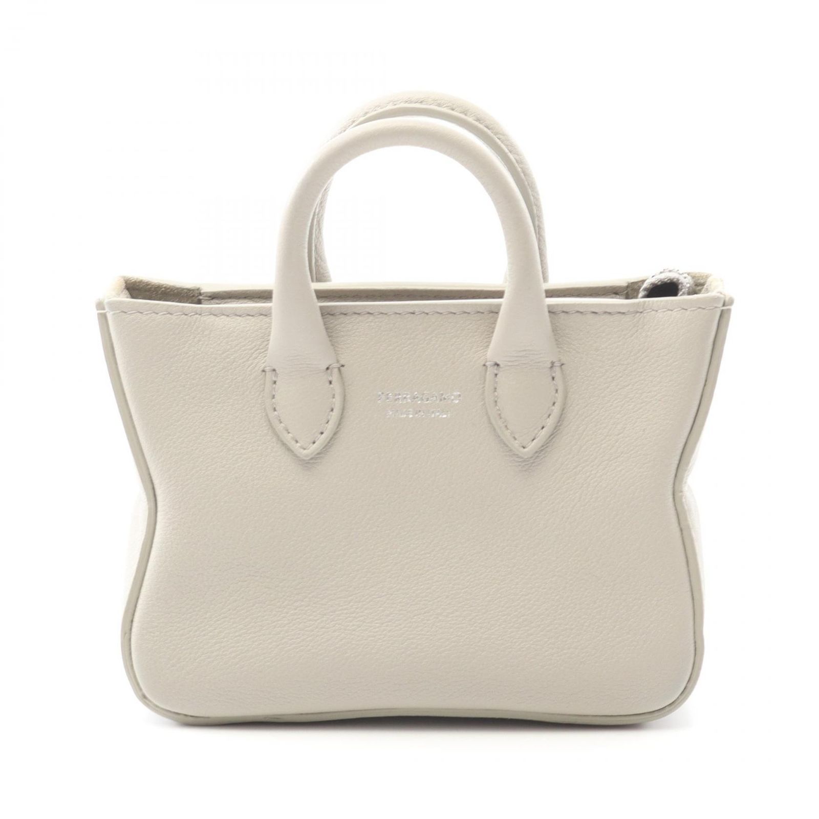 サルヴァトーレフェラガモ Salvatore Ferragamo ポーチ ライトグレー 