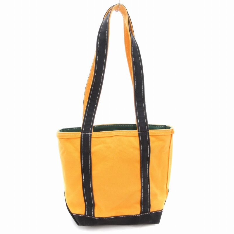 USA製 デッドストックL.L.bean トートバッグ M オレンジ エルエルビーン L.L.BEAN USA製 ビーントート バッグ 刺繍