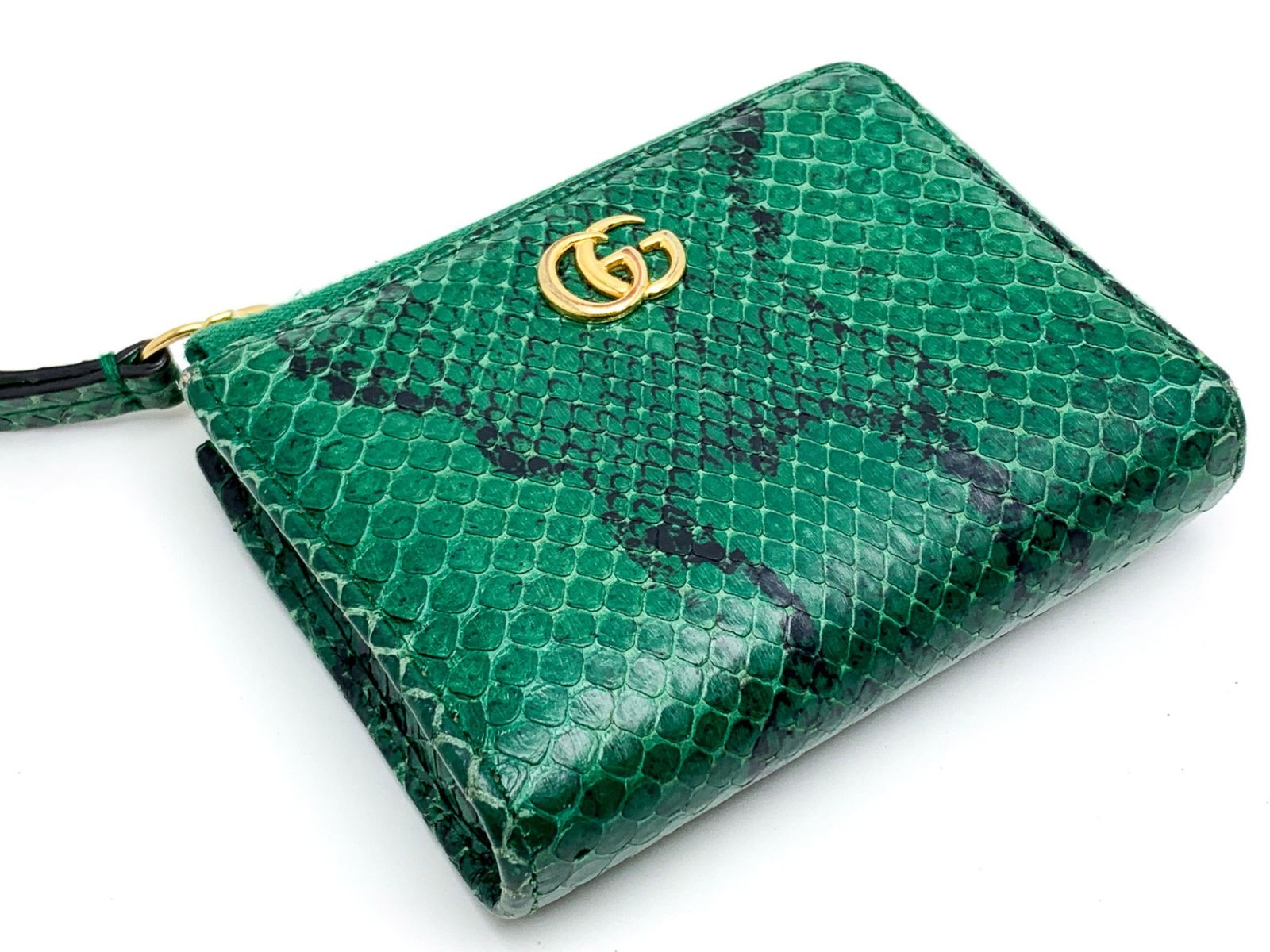 GUCCI グッチ パイソン 緑 グリーン フラグメントケース 64406