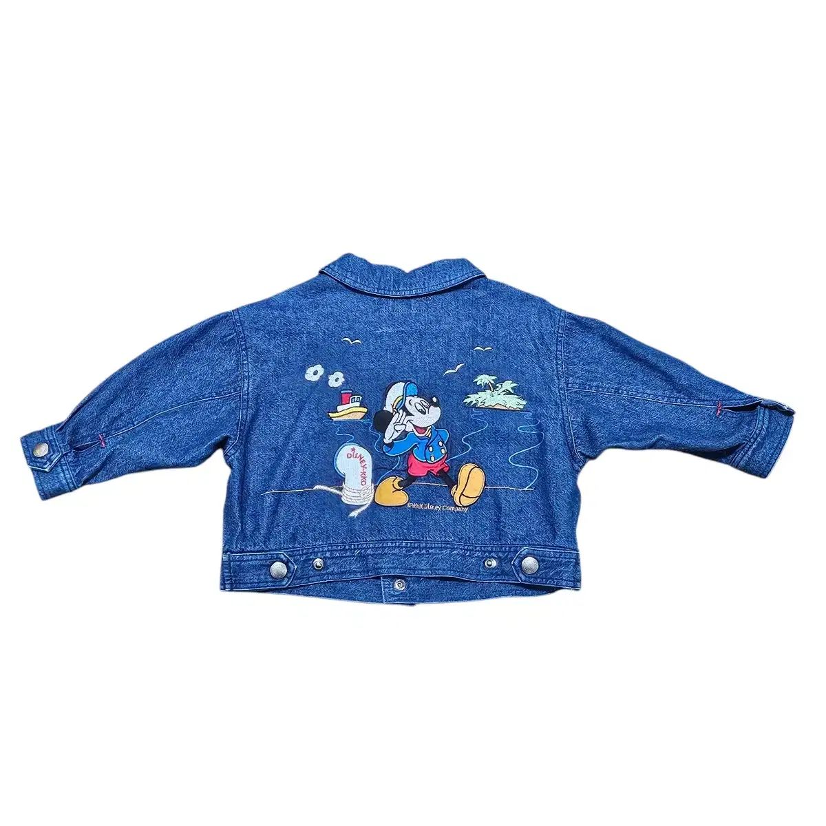 最高デザイン】90s ディズニー ミッキー デニムジャケット 刺繍 Disney