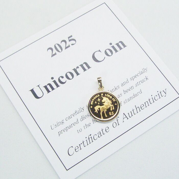 2025年限定品 純金 コインネックレス 金貨 24金 K24 1/30oz 1/30