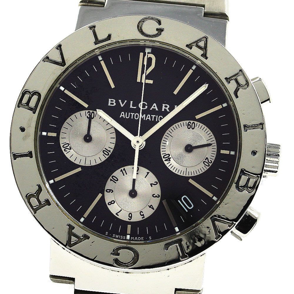 訳ありブルガリ BVLGARI BB38SSCH ブルガリブルガリ クロノグラフ