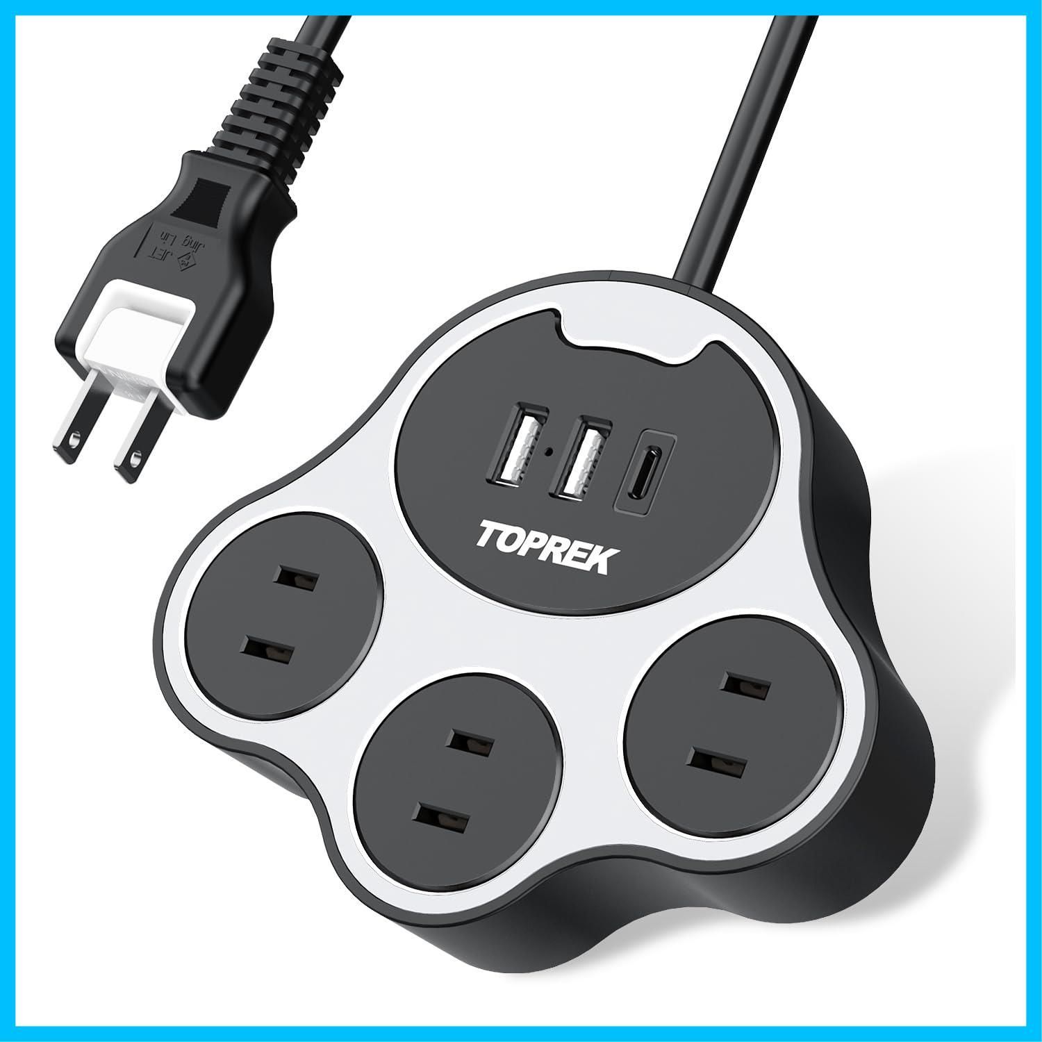 新着商品 急速充電 PD3.0 20W 1500W|12A USB-C 3個USB-C 3個口 180°スイングプラグ 1.5M 延長コード コンセント 雷サージガード USB ブラック＆ホワイト 電源タップ オフィス|家庭用|卓上小型軽量出張|旅行 付