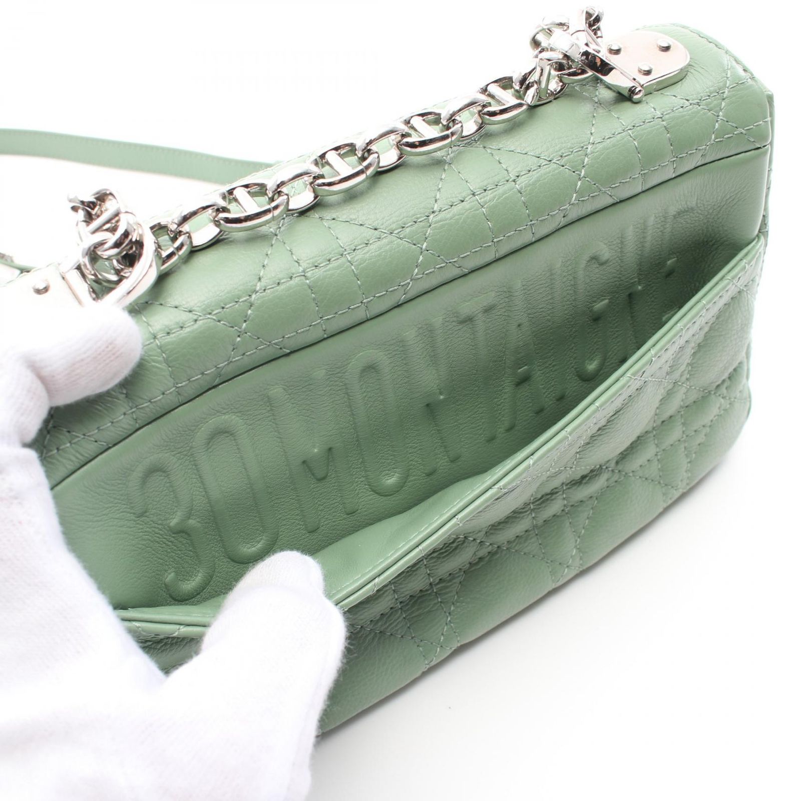 ディオール Dior ショルダーバッグ CARO カロ スモール カナージュ 