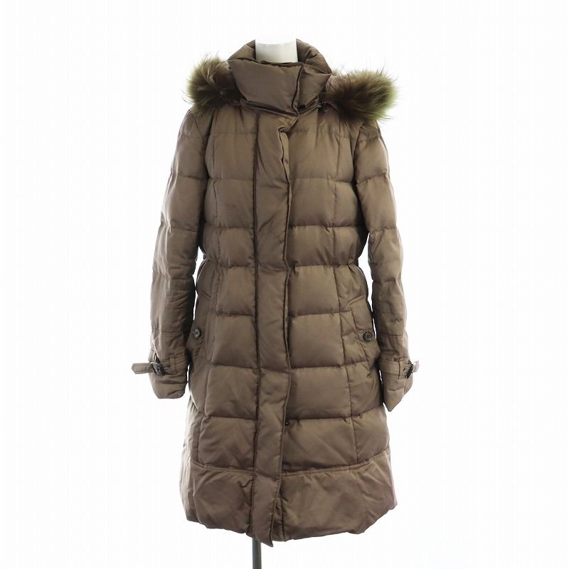 美品】バーバリーロンドン ダウンジャケット ラクーンファー ノバ