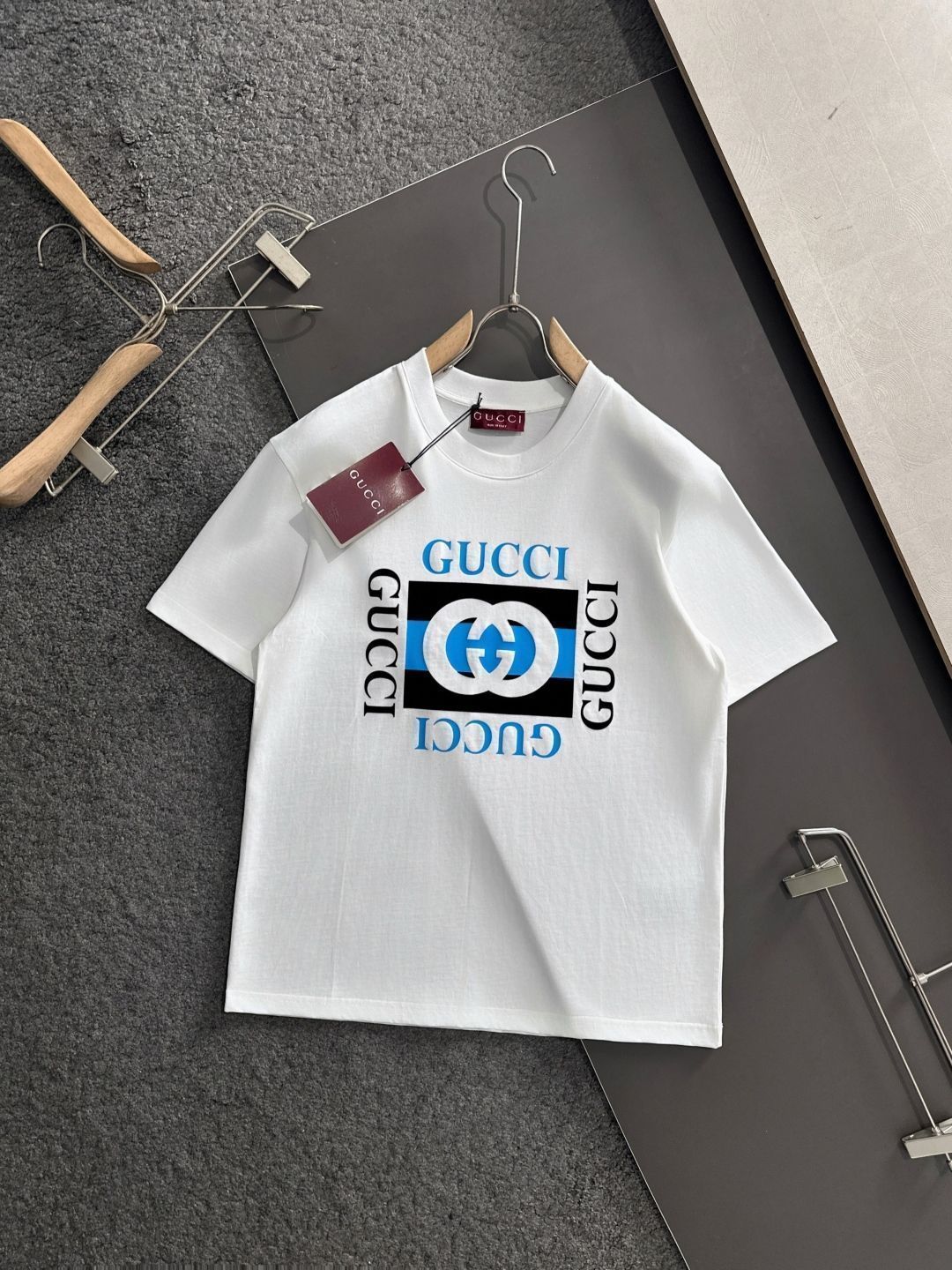 未使用タグ付 ４５rpm ダブルガーゼエイトノットシャツ 門倉太久斗/22世紀ジェダイ slash shirt blue / TXA-TENGA by