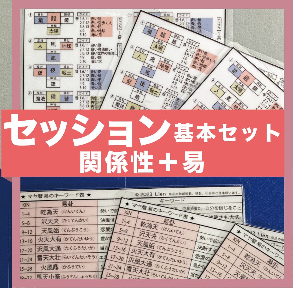 マヤ暦☆「セッション早見表」&「易キーワード」２枚セット - メルカリ