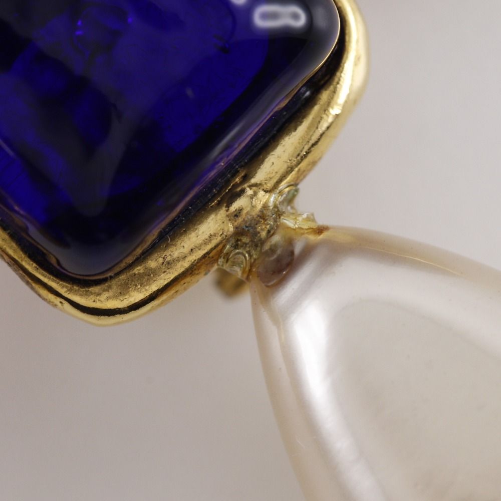 金メッキ×フェイクパール 紫