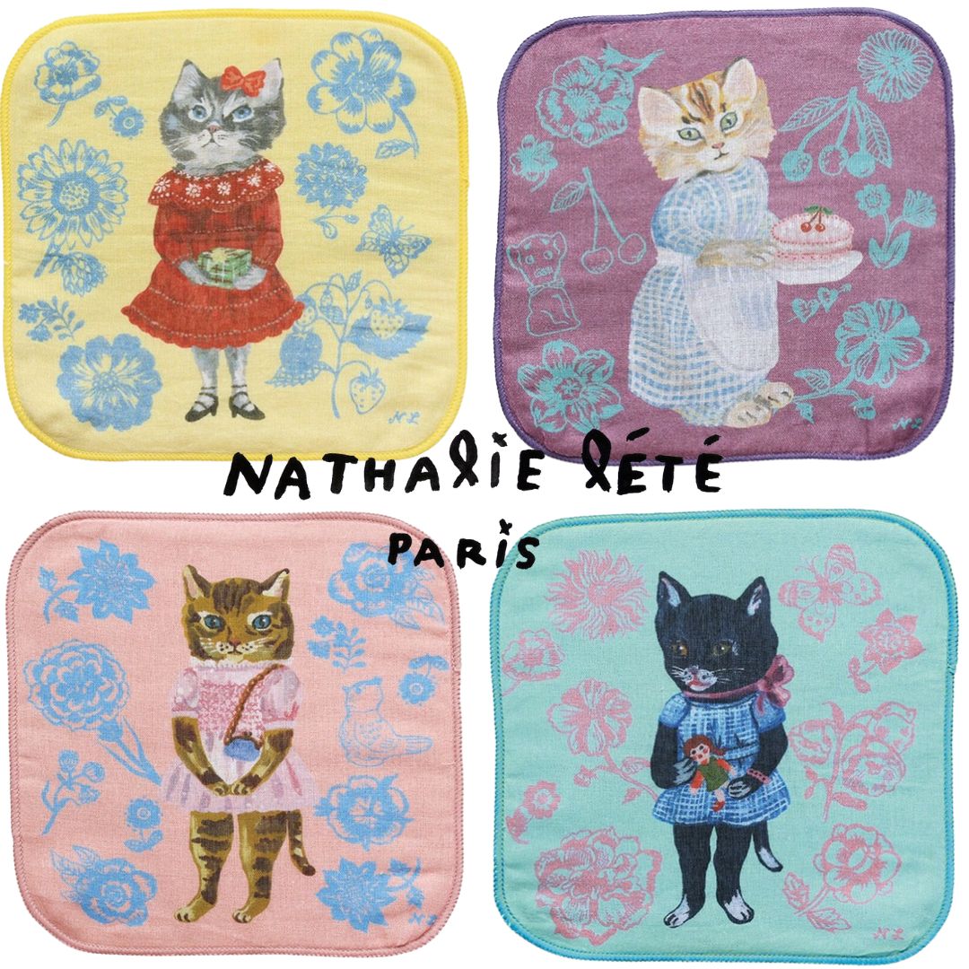 新品　ナタリーレテ　ハンドタオル　マヤ　タオルハンカチ　猫　ねこ　ネコ 新品ナタリーレテハンドタオルマヤタオルハンカチ猫ねこネコ