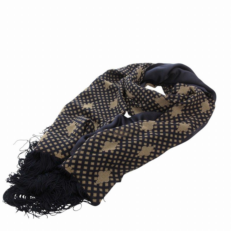 GIORGIO ARMANI ジョルジオアルマーニ カシミアマフラー ストール ジョルジオ アルマーニ GIORGIO ARMANI カシミヤ マフラー 黒 極美品