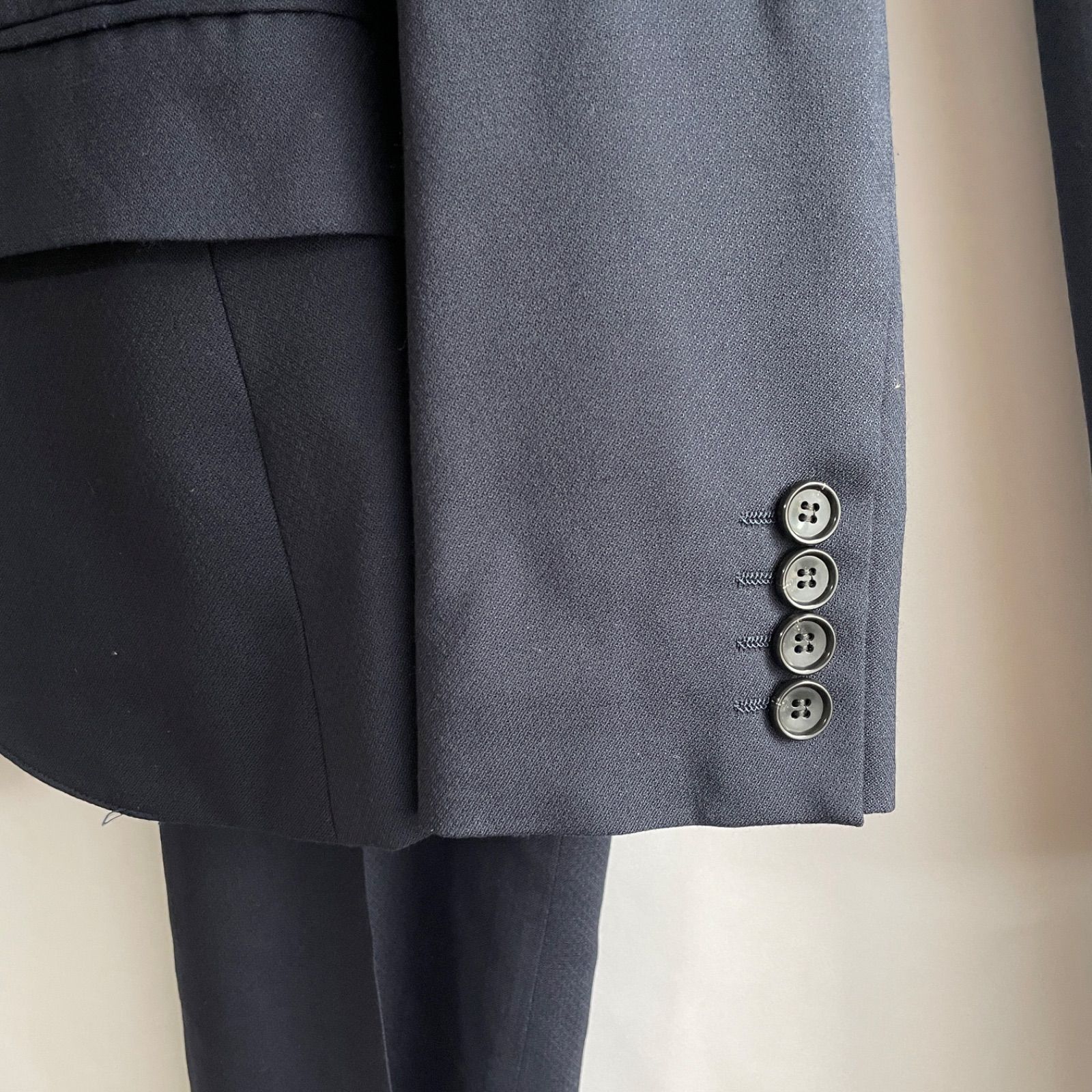 【新品未使用】スーツセレクト　スーツ　3点セット　パンツ　スカート　ネイビー 美品】スーツセレクト レディース スーツ 3点セット セットアップ 9号