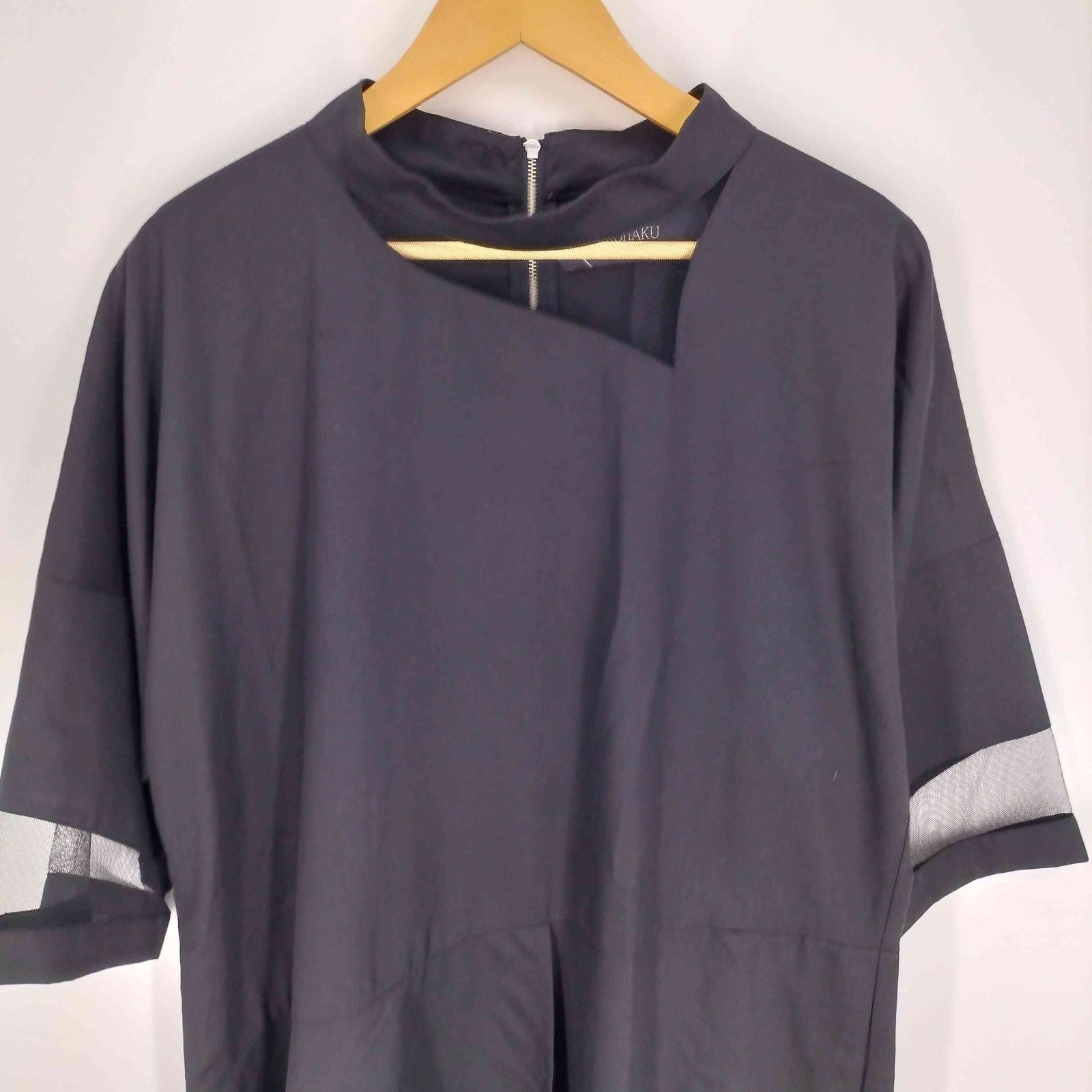 コハク KOHAKU 23SS メッシュ 切替 アシメ ワンピース