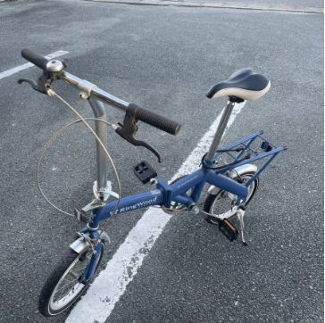 折り畳み自転車 14インチ ブルー