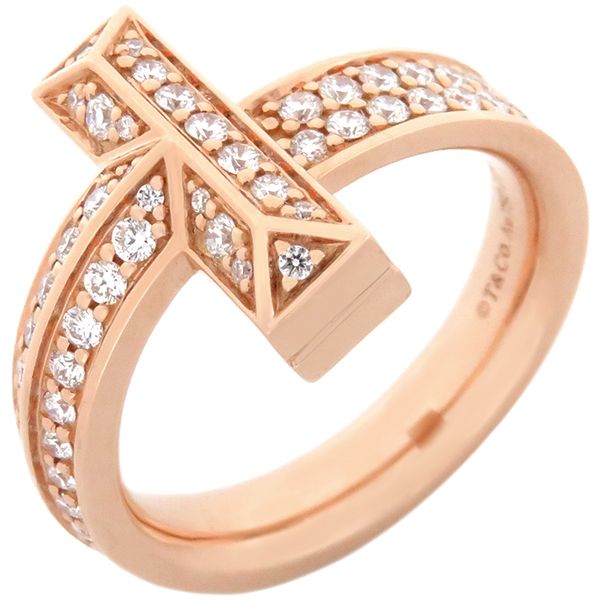 ティファニー T　ダイヤモンド ワイヤー リング　ローズゴールド　13号 ティファニー T ダイヤモンド ワイヤー リング ローズゴールド 13号