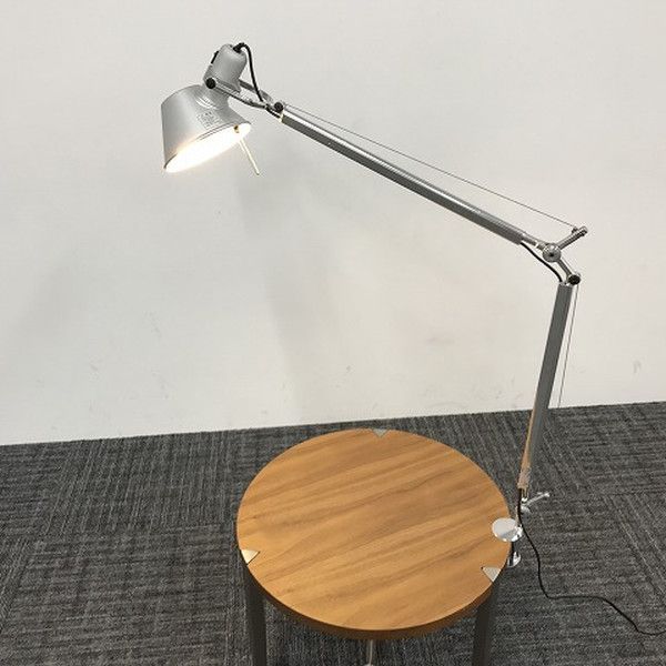 アルテミデ トロメオ 照明器具 テーブル照明 クランプ アルミ シルバー W Max1185mm