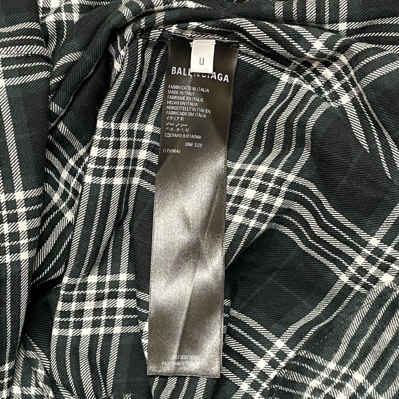 国内正規 BALENCIAGA チェックシャツ 巻きラップ スカート