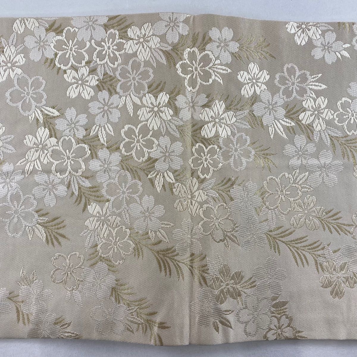 袋帯 美品 秀品 落款 桜 箔 ベージュ 全通 正絹 【中古】 - メルカリ