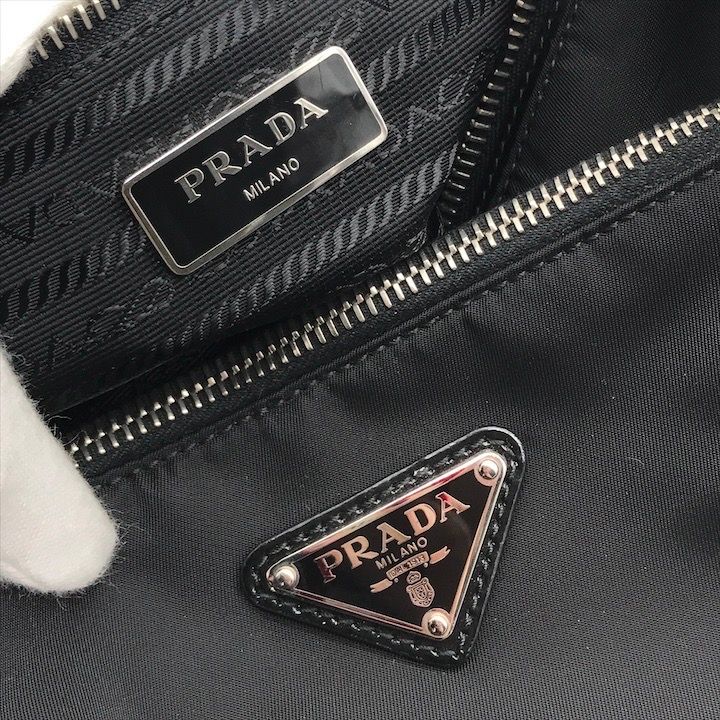美品 PRADA プラダ テスート ナイロン 三角ロゴ ブラック ショルダー バッグ k2506 PRADA - 美品 PRADA プラダ テスート ナイロン 三角ロゴ ブラック
