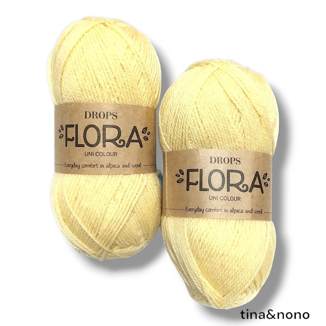 輸入毛糸 Drops Flora 50g x 2 , アルパカ35％ｘウール65％ , レモン色 , ソックヤーン, ペルーアルパカ、crochet  , knitting, import yarn - メルカリ