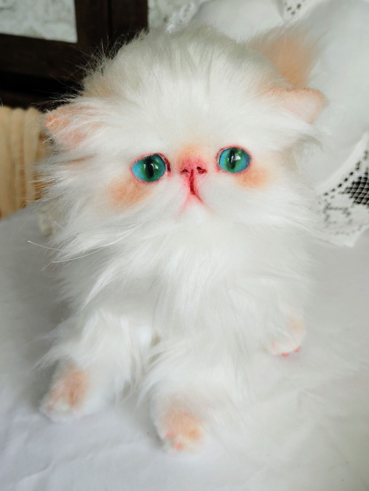 エキゾチックロングヘア子猫ちゃん♡アートドール♡ぬいぐるみ♡大きめ