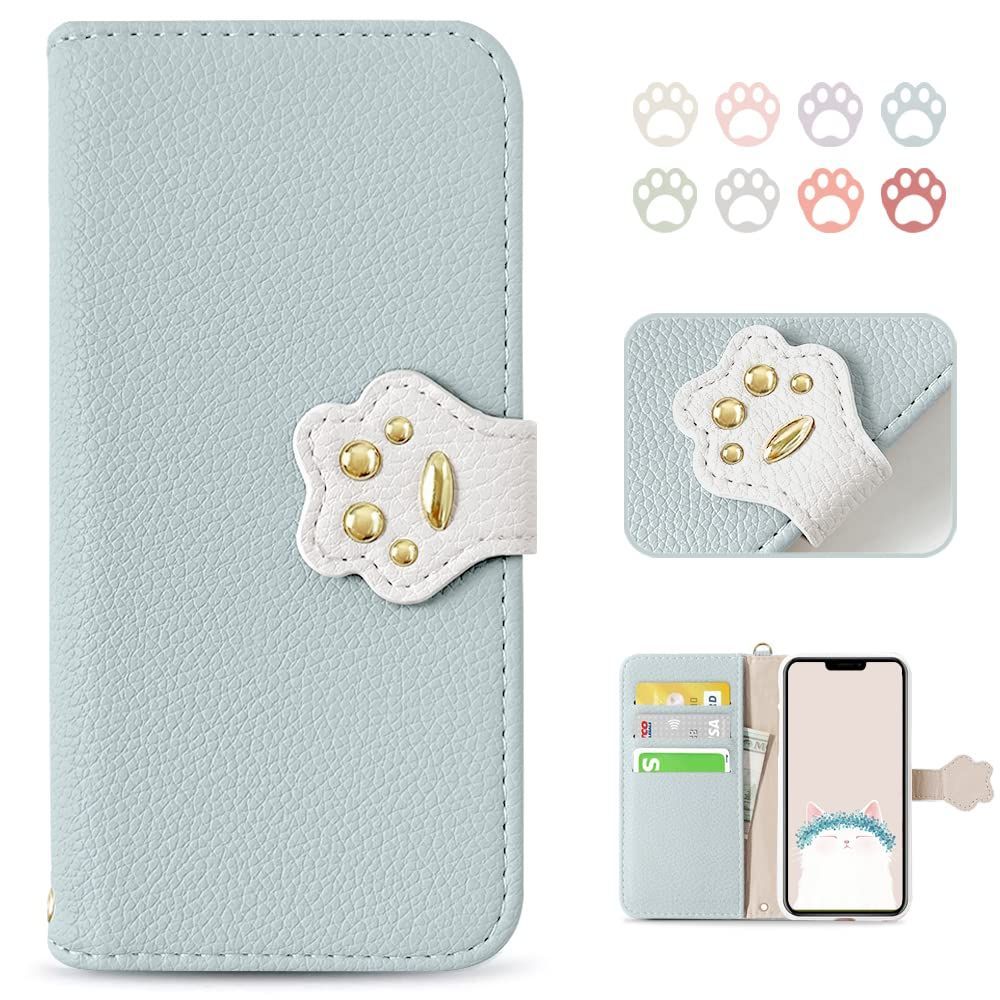 【新着商品】iPhone13 手帳型 ケース ケース 女性 アイフォン13 ケース 手帳型 手帳型 大人かわいい おしゃれ スマホケース シンプル マグネット式 カード収納 猫 人気 レディース ストラップ 13