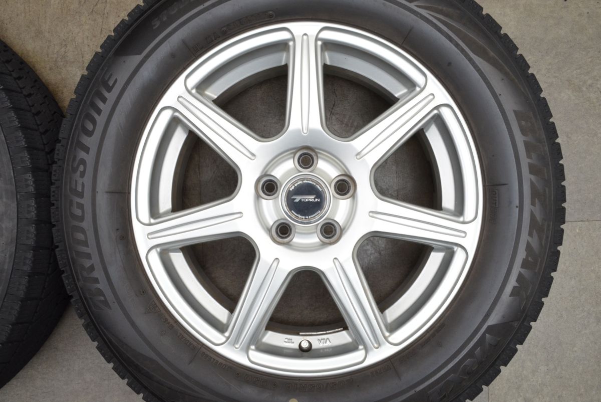 トップラン 16in 6.5J +48 PCD100 ブリヂストン ブリザック VRX2 205/55R16 プリウス ウィッシュ 86 BRZ インプレッサ 即納可能 交換用にトップラン 16in 6.5J +46 PCD100 ブリヂストン ブリザック